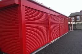 red security shutters
